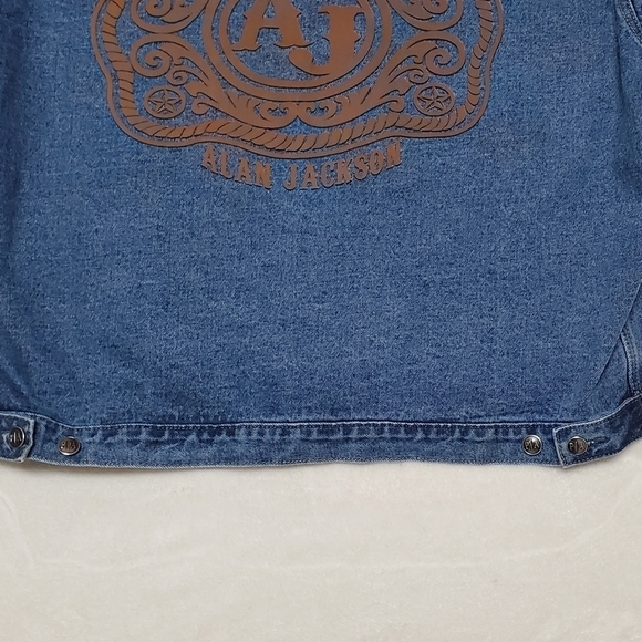 ALAN Jackson SIGNED Vintage Denim Trucker Jacket Country Music Legend Signature - Picture 8 of 10